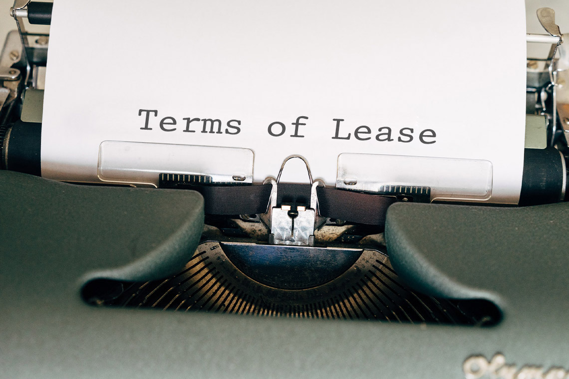 Terms Of Lease Written On A Piece Of Paper